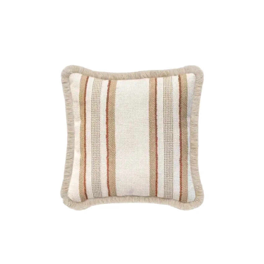 Vincent Sheppard Coussin déco Indira 50x50cm petites franges Rabat Rust (Cat.G) 