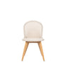 Vincent Sheppard Damien dining chair teak base – Old lace, Untreated teak