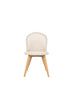 Vincent Sheppard Damien dining chair teak base – Old lace, Untreated teak