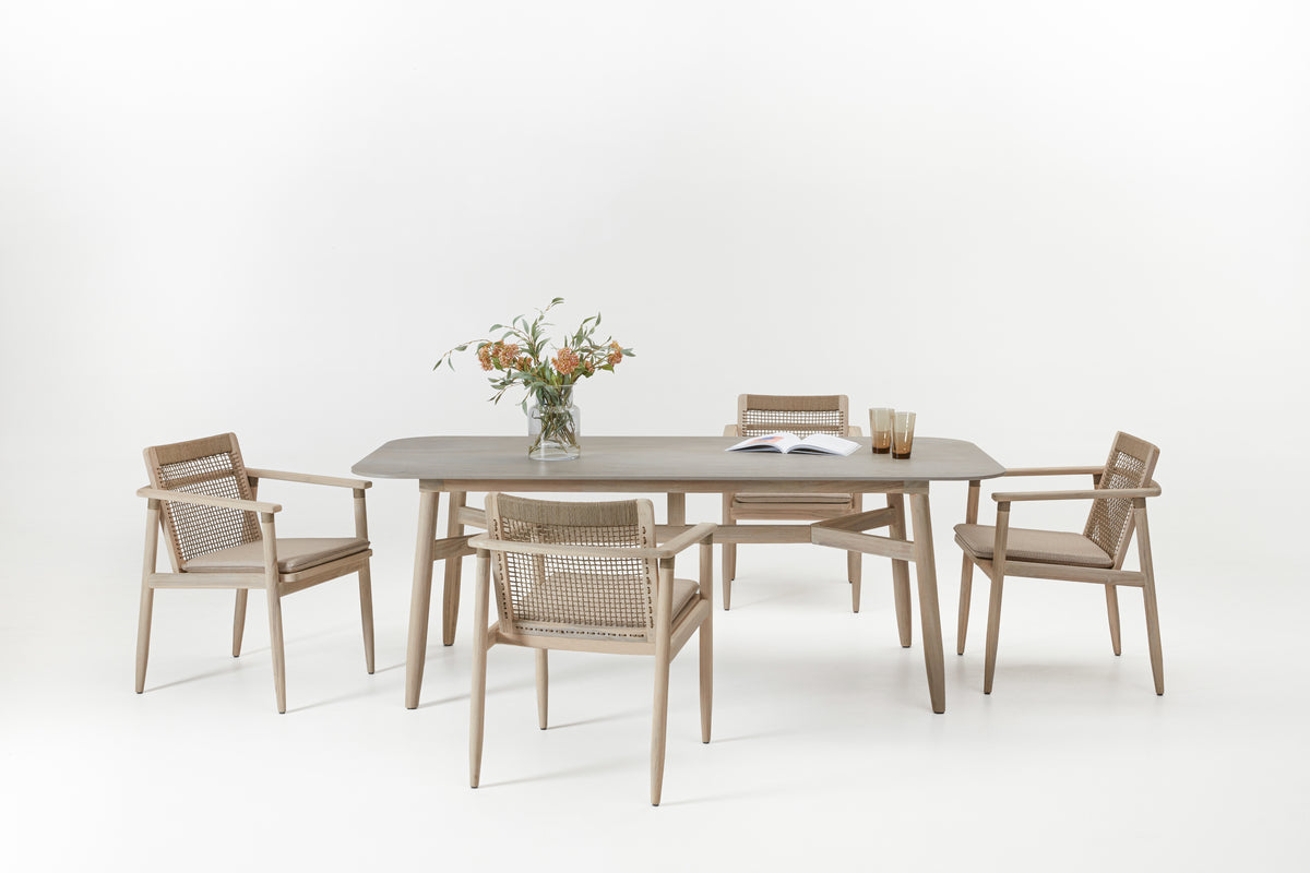 Vincent Sheppard David dining armchair – Aged teak, Flint