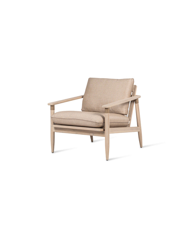 Vincent Sheppard David lounge chair – Untreated teak, Grège
