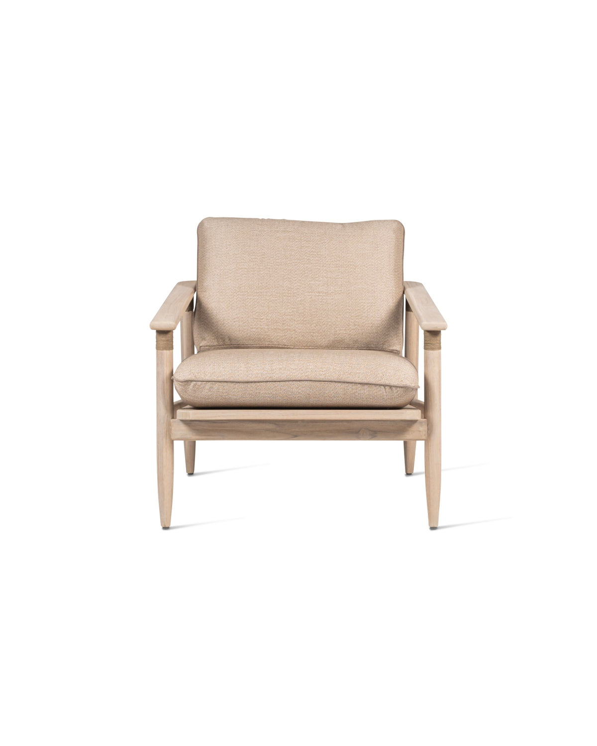 Vincent Sheppard David lounge chair – Untreated teak, Grège