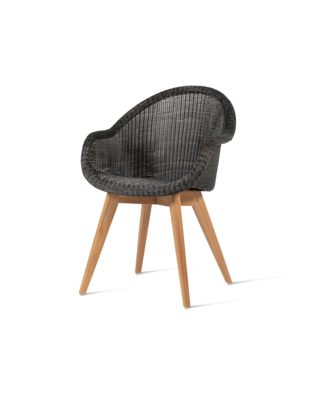 Vincent Sheppard Edgard dining chair teak base – Mocca
