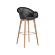Vincent Sheppard Edgard Bar Stool Piètement Teck Teak Black 