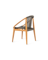 Vincent Sheppard Frida dining chair – Anthracite, Untreated teak