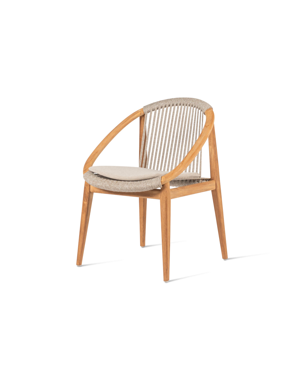 Vincent Sheppard Frida dining chair – Dune white, Untreated teak