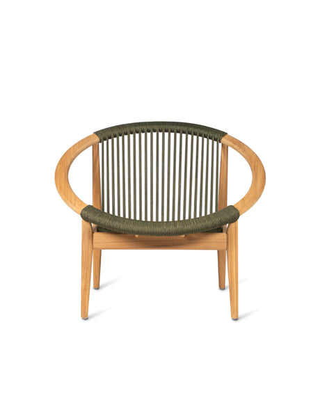 Vincent Sheppard Frida lounge chair – Untreated teak, Dark green