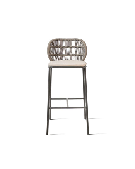 Vincent Sheppard Kodo Chaise haute de bar, coussin non inclus Fossil Grey 