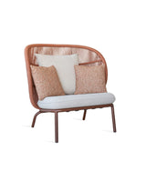 Vincent Sheppard Kodo Cocoon Fauteuil lounge Haut dossier avec coussins Rust Cinnamon / Combi 1 (Almond + Burnt Orange + Almond) 