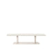 Vincent Sheppard Kodo Table basse 127x43cm H:31cm Plateau Aluminium Structure Dune White + plateau Aluminium Dune white 