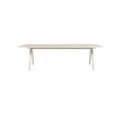 Vincent Sheppard Kodo Table repas 210x100cm Plateau Céramique Structure Dune white + Plateau Céramique Portland 