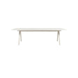 Vincent Sheppard Kodo Table repas 210x100cm Plateau Céramique Structure Dune white + Plateau Céramique Shards 