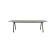 Vincent Sheppard Kodo Table repas 210x100cm Plateau Céramique Structure Fossil Grey + Plateau Céramique Flint 