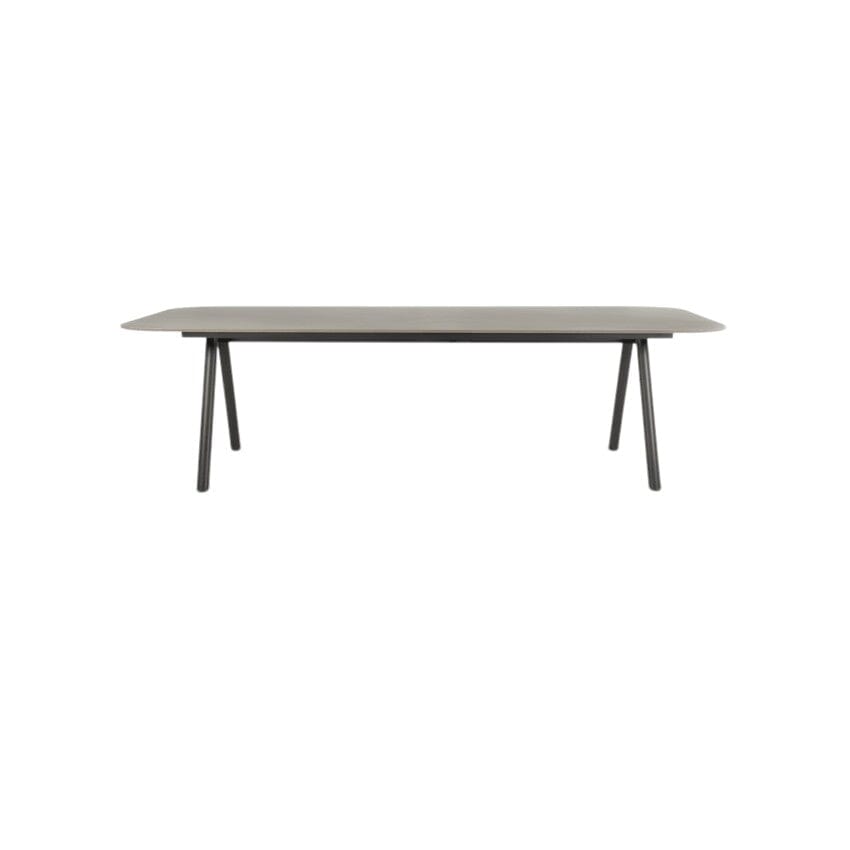 Vincent Sheppard Kodo Table repas 210x100cm Plateau Céramique Structure Fossil Grey + Plateau Céramique Flint 