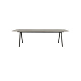 Vincent Sheppard Kodo Table repas 210x100cm Plateau Céramique Structure Fossil Grey + Plateau Céramique Flint 