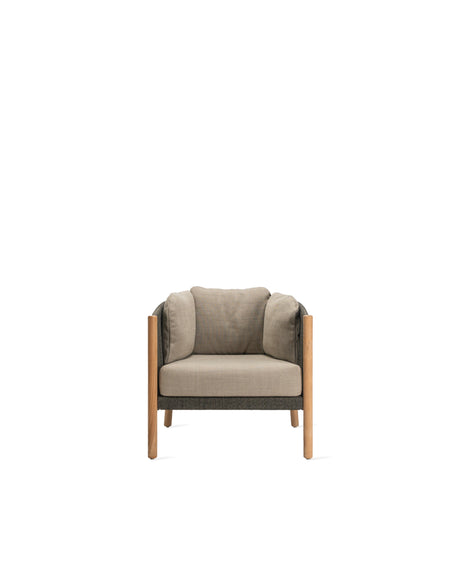 Vincent Sheppard Lento lounge chair – Anthracite, Untreated teak