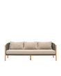 Vincent Sheppard Lento lounge sofa 3S – Anthracite, Untreated teak