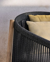 Vincent Sheppard Lento lounge chair – Anthracite, Untreated teak