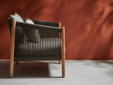 Vincent Sheppard Lento lounge chair – Anthracite, Untreated teak