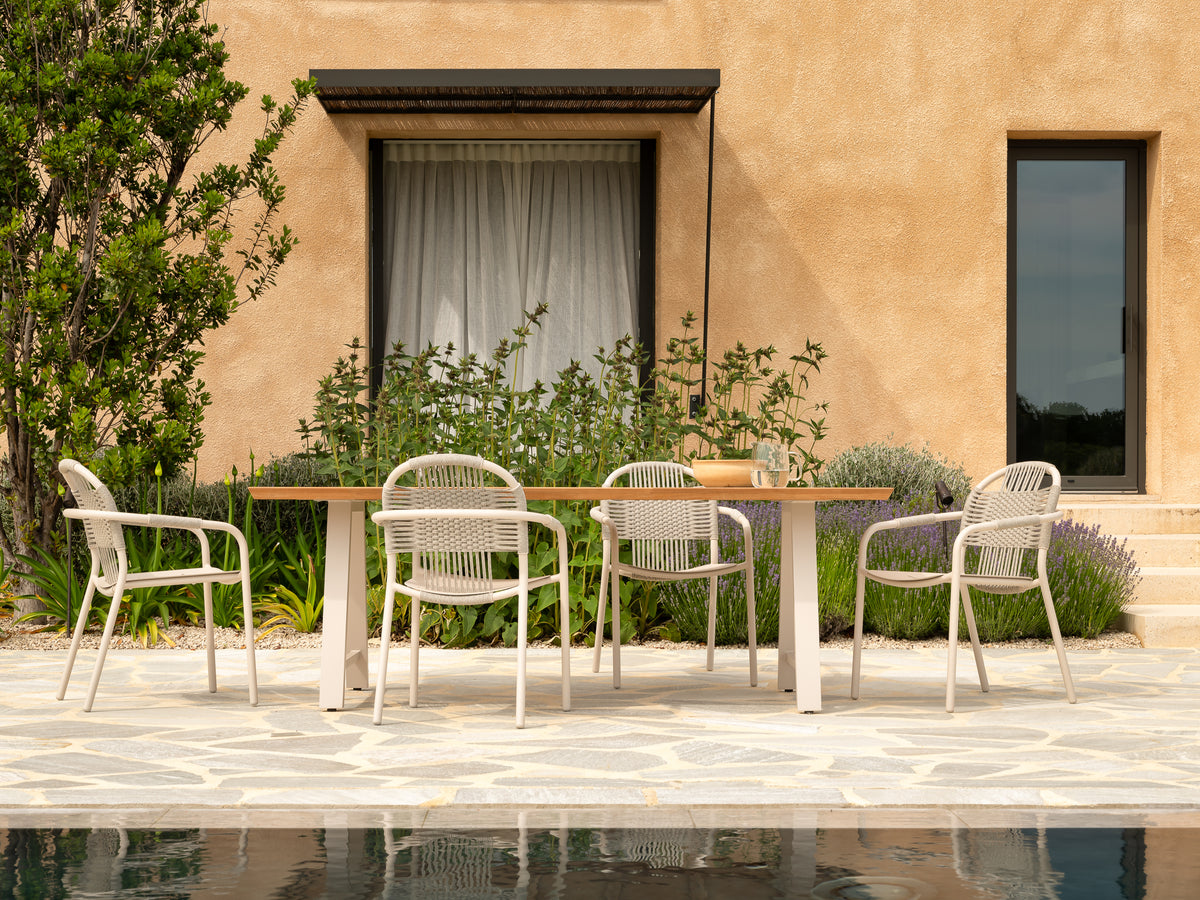 Vincent Sheppard Matteo dining table – Dune white, Natural