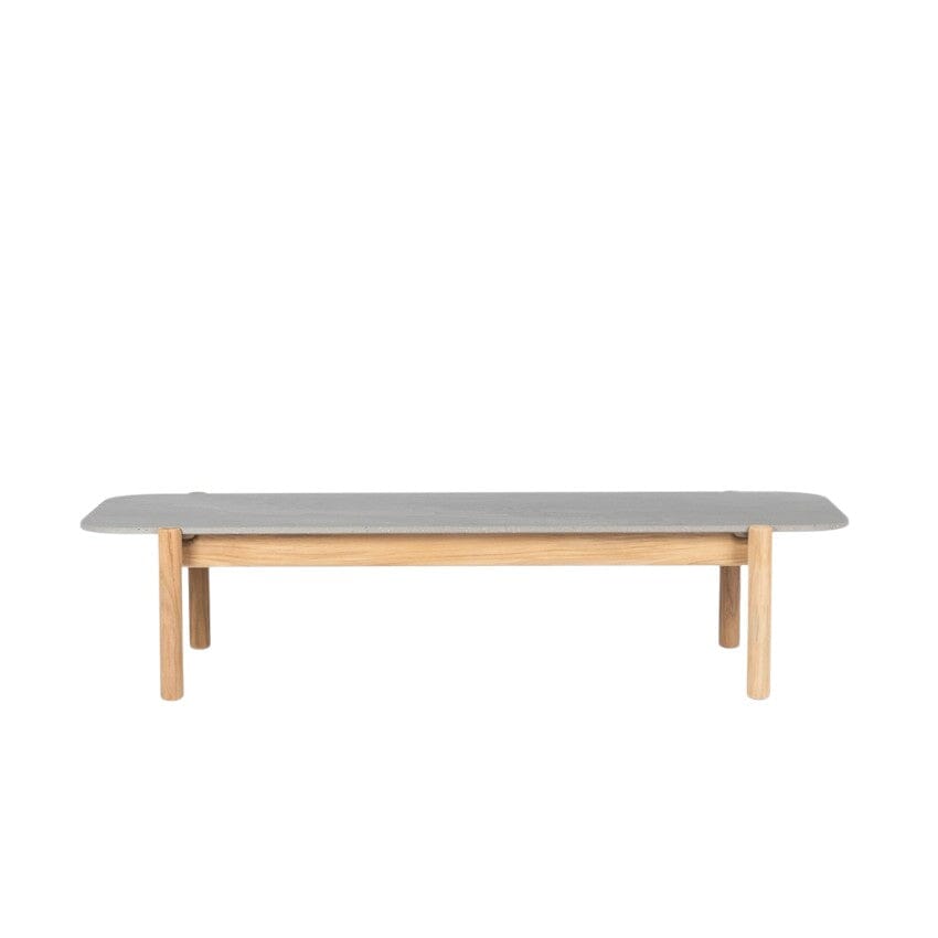 Vincent Sheppard Oda Coffee Table 129x53cm h:30cm avec plateau céramique Teck + Céramique Flint 
