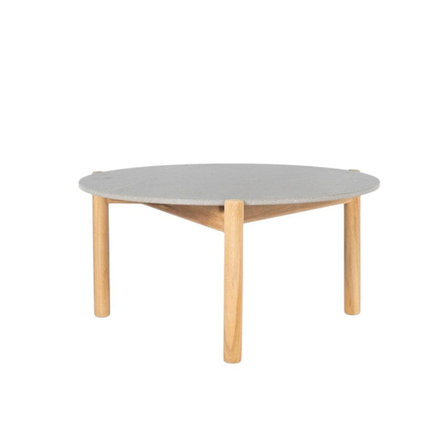 Vincent Sheppard Oda Coffee Table Ø68cm h:35cm avec plateau céramique Teck + Céramique Flint 
