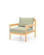 Vincent Sheppard Oda lounge chair – Flax, Untreated teak