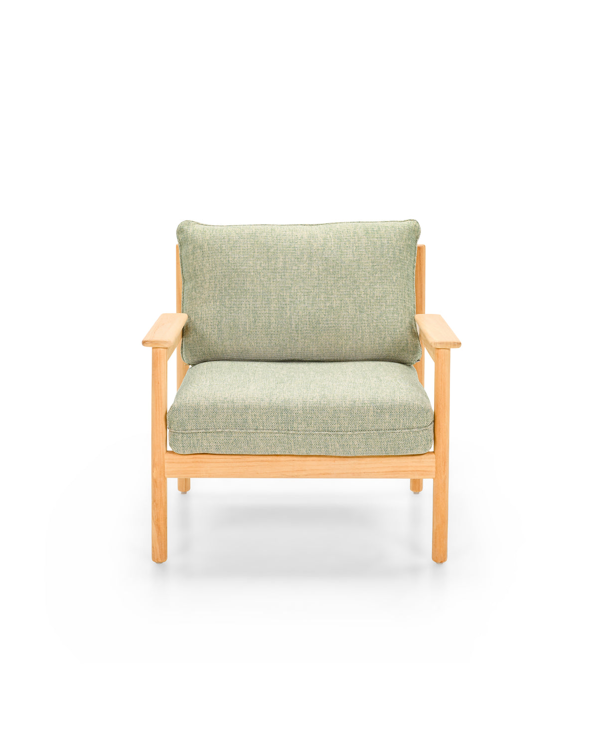 Vincent Sheppard Oda lounge chair – Flax, Untreated teak