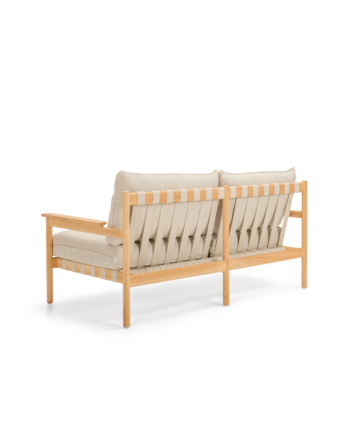 Vincent Sheppard Oda lounge sofa 2,5S – Flax, Untreated teak