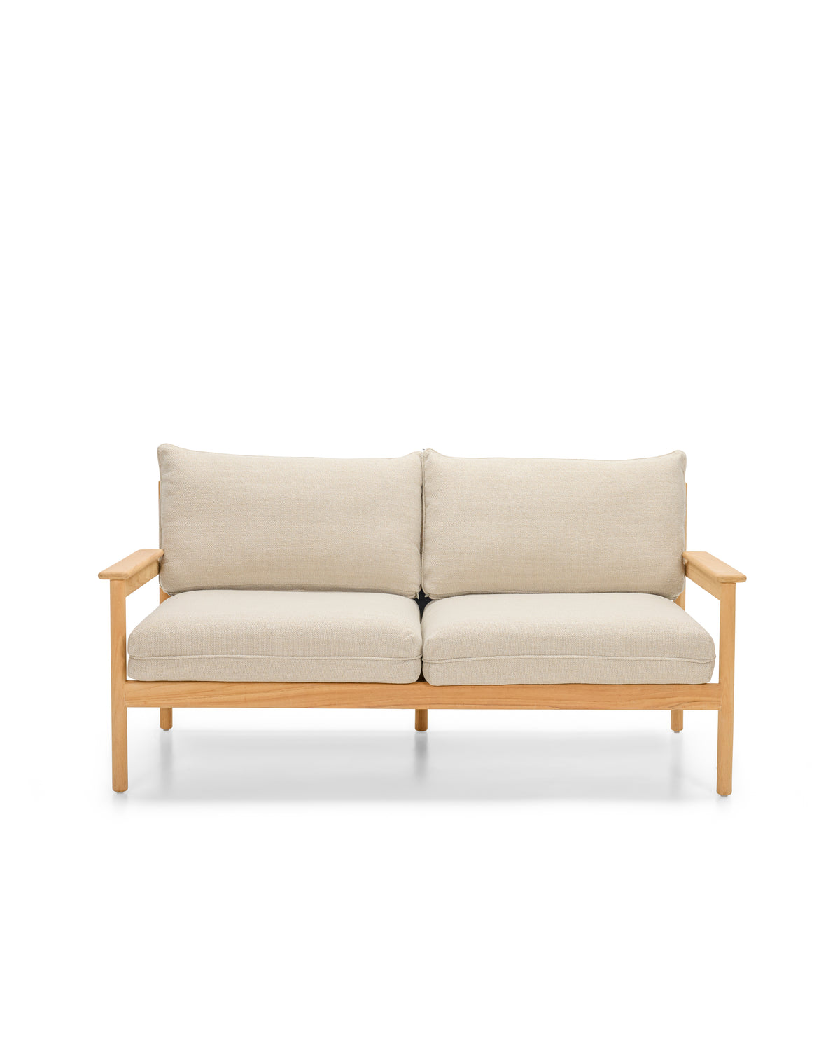 Vincent Sheppard Oda lounge sofa 2,5S – Flax, Untreated teak