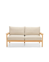 Vincent Sheppard Oda lounge sofa 2,5S – Flax, Untreated teak