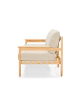 Vincent Sheppard Oda lounge sofa 2,5S – Flax, Untreated teak