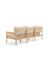 Vincent Sheppard Oda lounge sofa 3S – Flax, Untreated teak