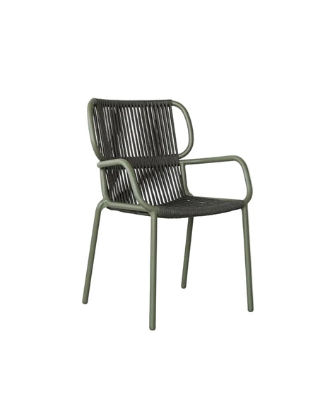 Vincent Sheppard Ribbon Fauteuil repas, coussin non inclus Moss/Dark Green 