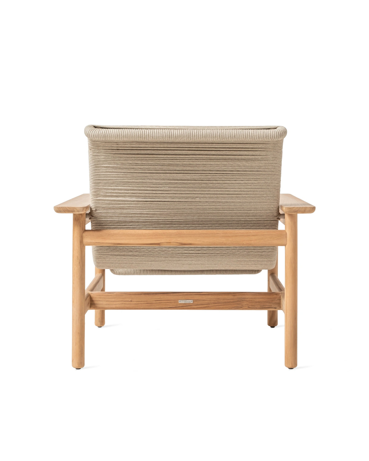 Vincent Sheppard Tomus lounge chair – Flax, Untreated teak