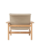 Vincent Sheppard Tomus lounge chair – Flax, Untreated teak