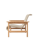 Vincent Sheppard Tomus lounge chair – Flax, Untreated teak