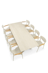 Zebra Levare Table repas céramique rallonge Synchro 240/300x100cm 