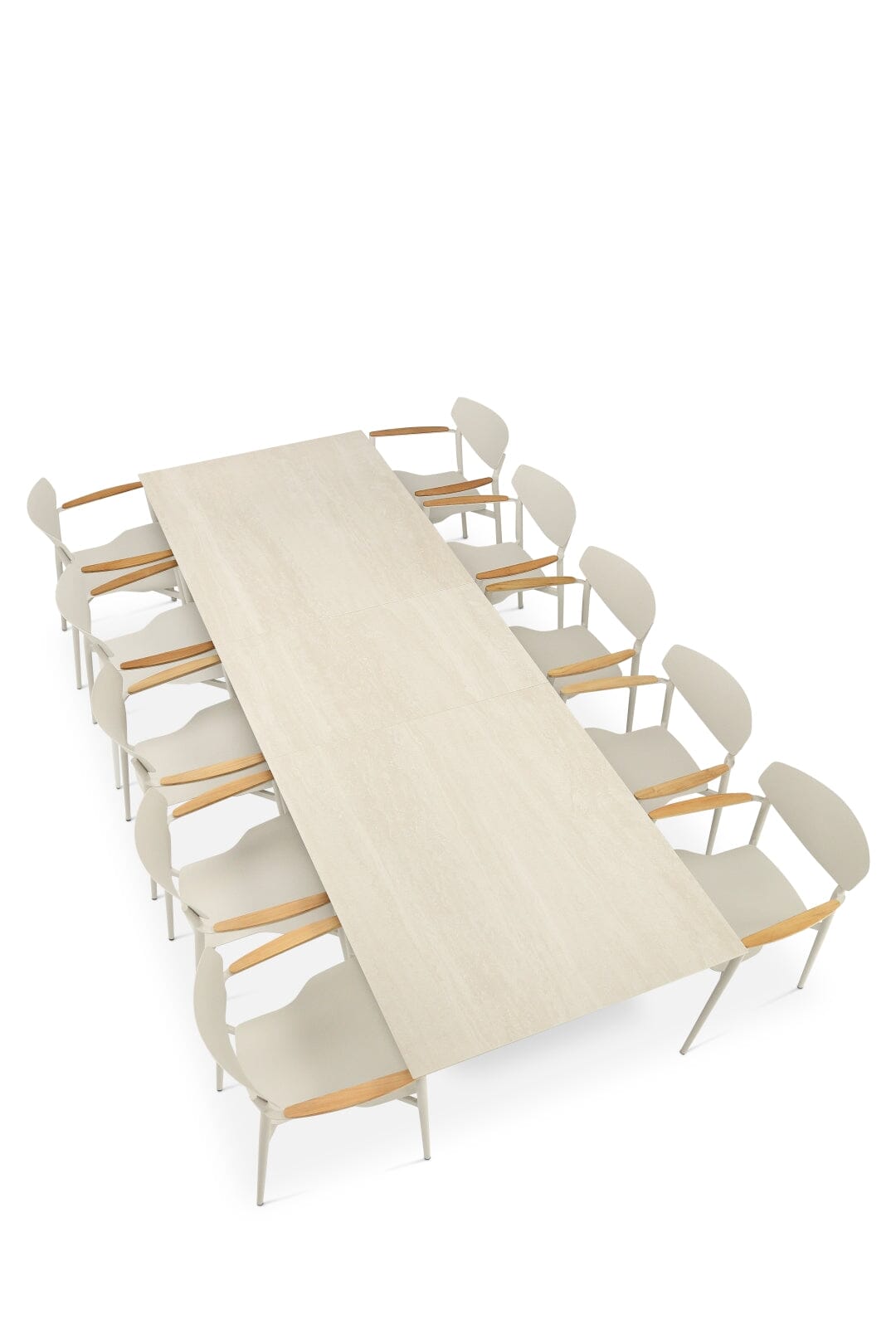 Zebra Levare Table repas céramique rallonge Synchro 240/300x100cm 