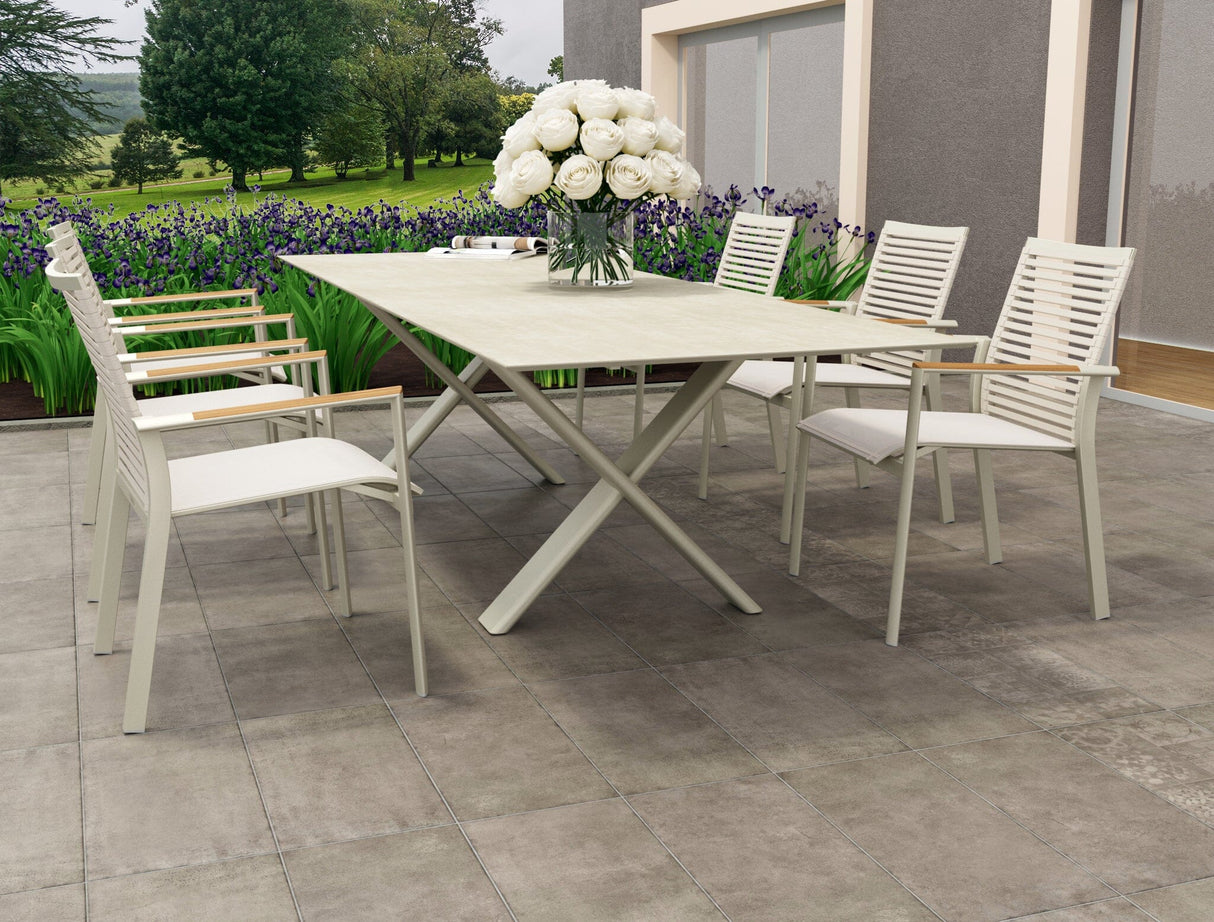 Zebra Levare Table repas céramique rallonge Synchro 240/300x100cm 