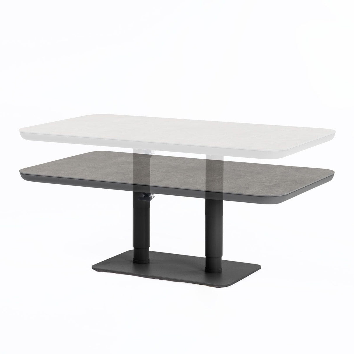 Zebra Move Table basse Lift 140x80cm palteau céramique, réglable en hauteur h:51/71cm 