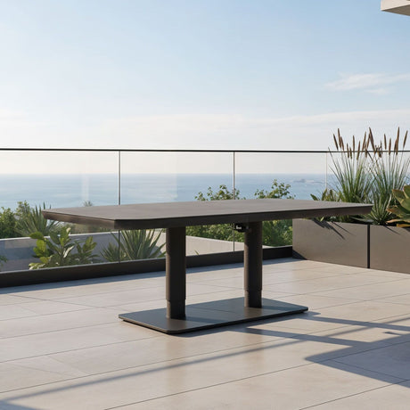 Zebra Move Table basse Lift 140x80cm palteau céramique, réglable en hauteur h:51/71cm 