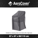 Aerocover Housse de protection pour Fauteuils repas empilés 67x67cm H:80/110cm 