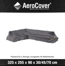 Aerocover Housse de protection pour salon d'angle Lounge à plateforme forme L Gauche 325x255x90cm H:30x45x70cm 