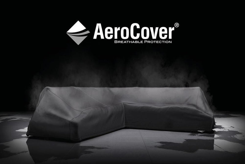 Aerocover Housse de protection pour salon d'angle Lounge à plateforme forme L Gauche 350x275x90cm H:30/45/70cm 