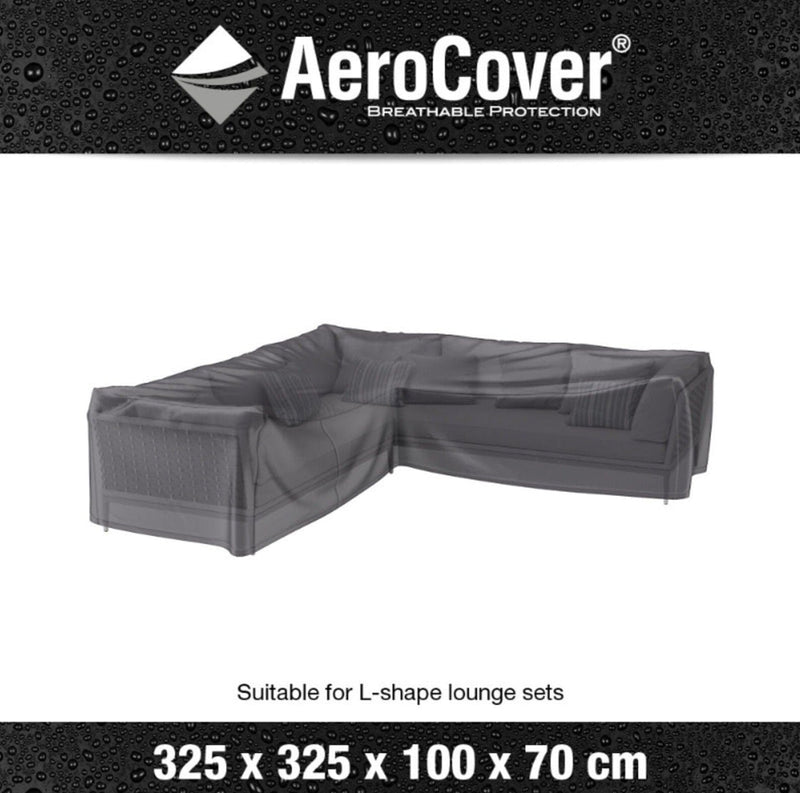 Aerocover Housse de protection pour salon d'angle Lounge forme L 325x325x100cm H:70cm 