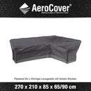 Aerocover Housse de protection pour salon d'angle Lounge forme L Droite Haut dossier 270x210x85cm H:65/90cm 