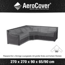 Aerocover Housse de protection pour salon d'angle Lounge forme L Trapèze haut dossier 270x270x90cm H:90/65cm 