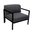 Arolla Fauteuil lounge en inox Anthracite avec coussins laminés 