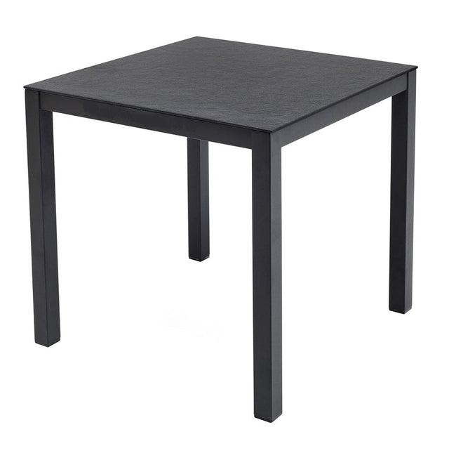 Arolla Table basse 44x44cm, H:44cm en inox Anthracite avec céramique 